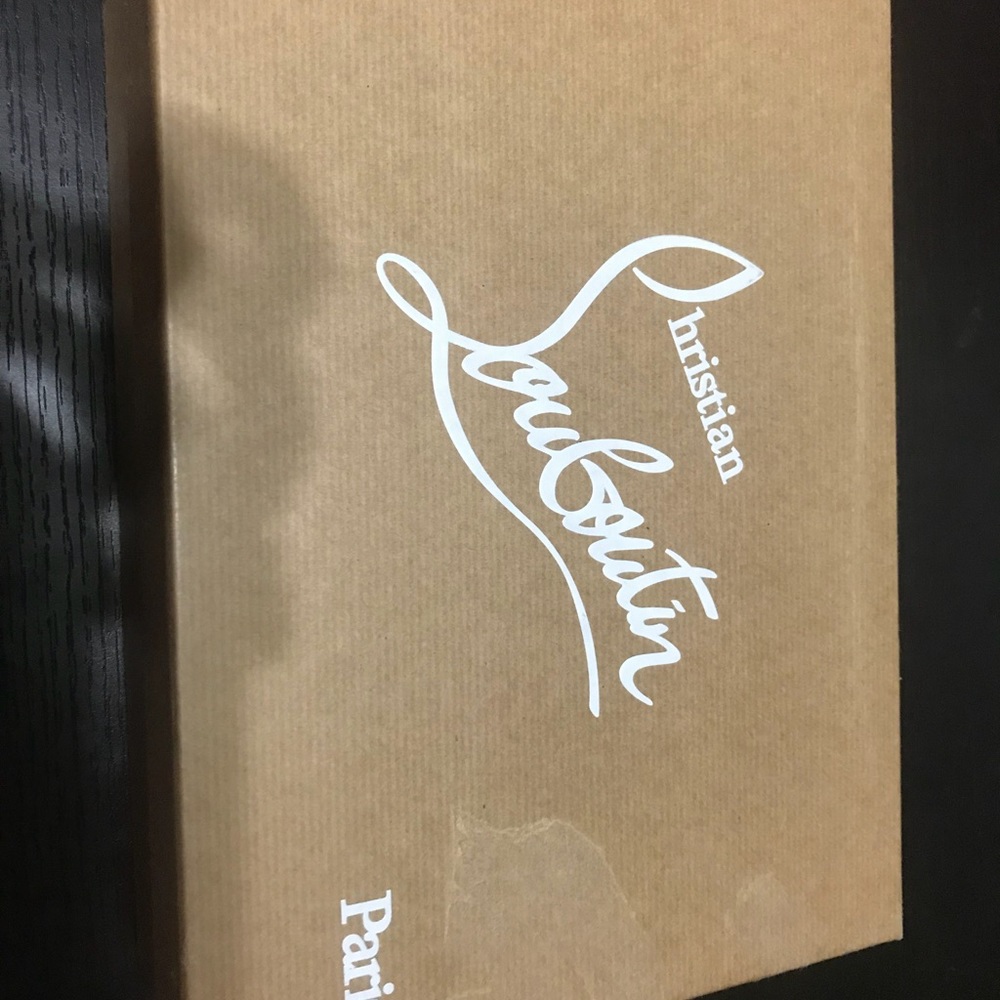 Christian louboutin Black pearl velour red bottoms - Picture 6 of 6